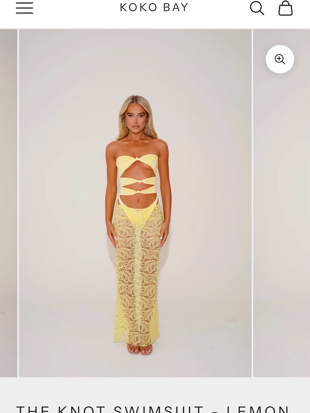 The Knot One-Piece Swimsuit in Lemon